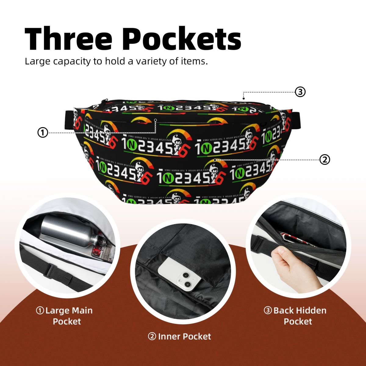 Crossbody Waist Bag 1N23456 Mo - Running Gear Bag For Men avis et prix