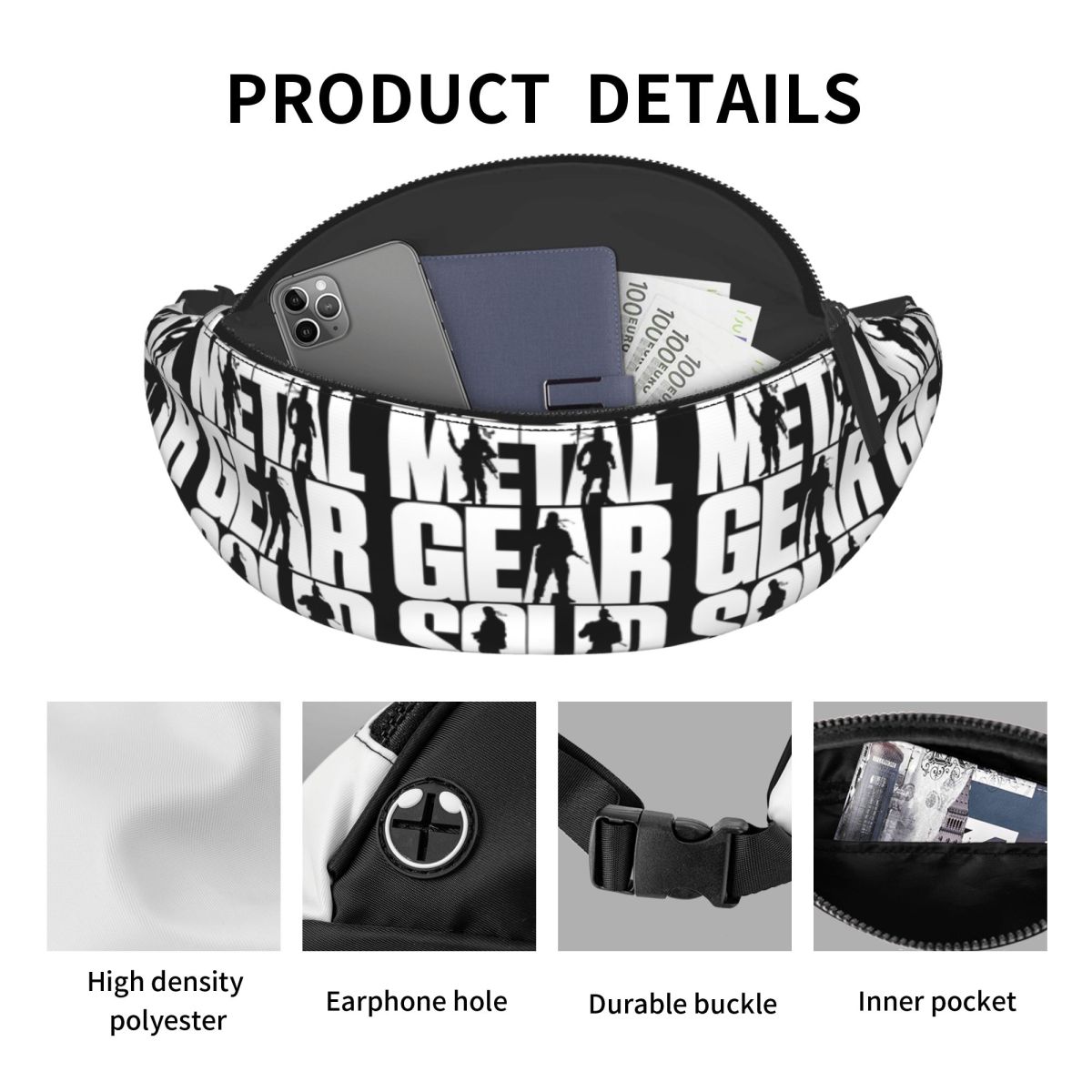 Crossbody Waist Bag Metal Gear - Running Gear Bag For Men avis et prix
