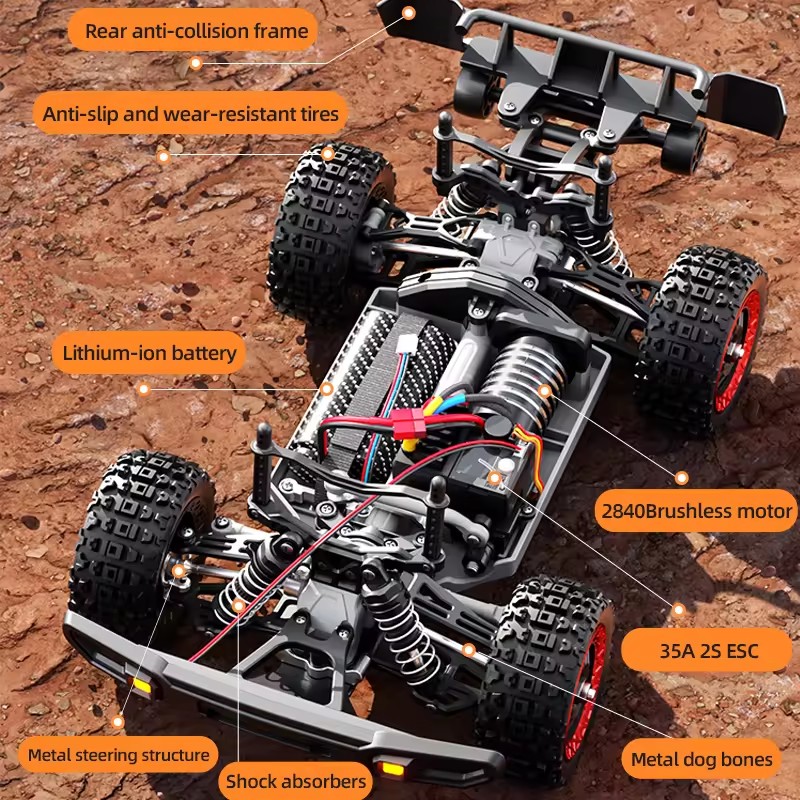 80KM/H Brushless RC Racing Car - Running Gear Car avis et prix