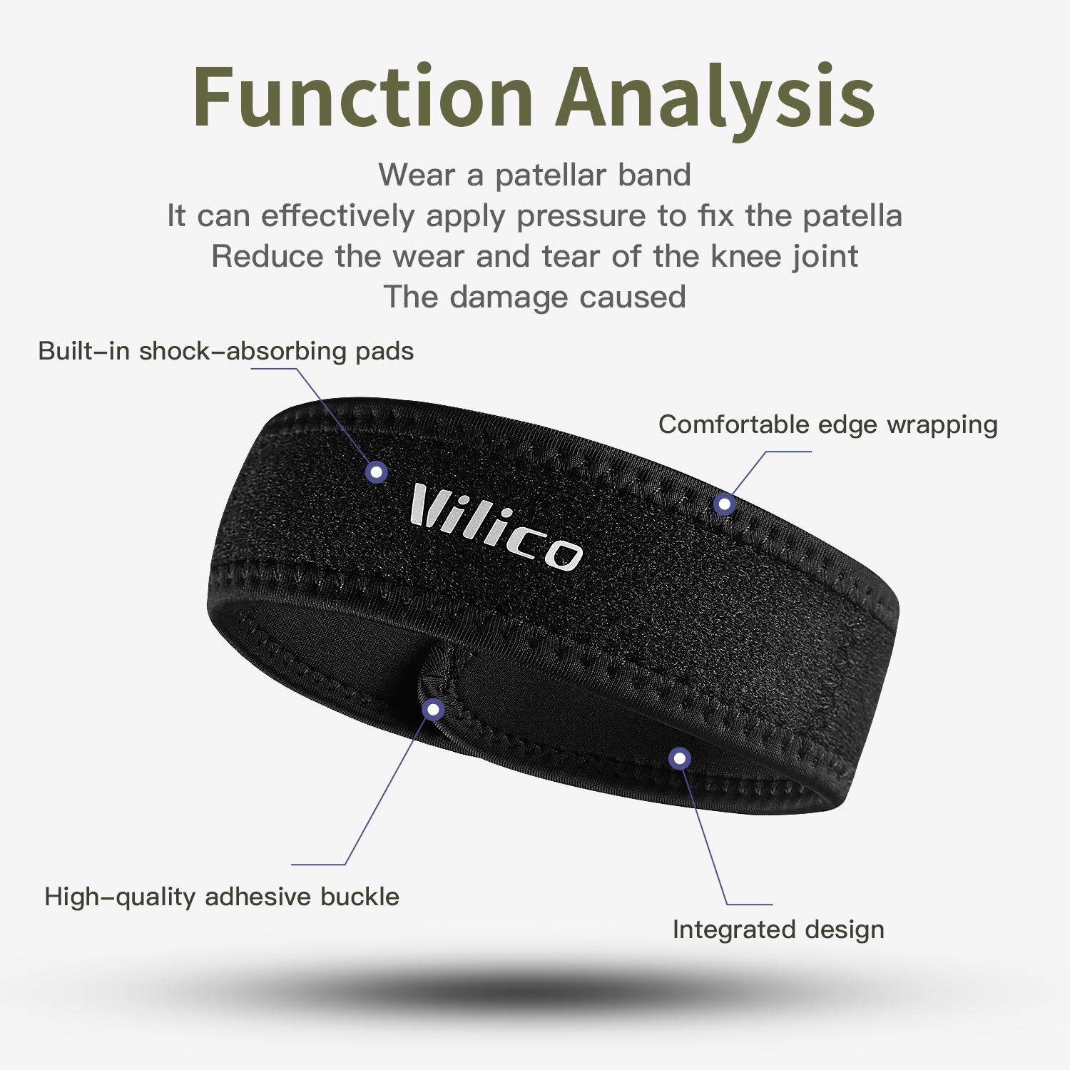 1PC Patella Kneecap Band Silic - Running Gear Essential avis et prix