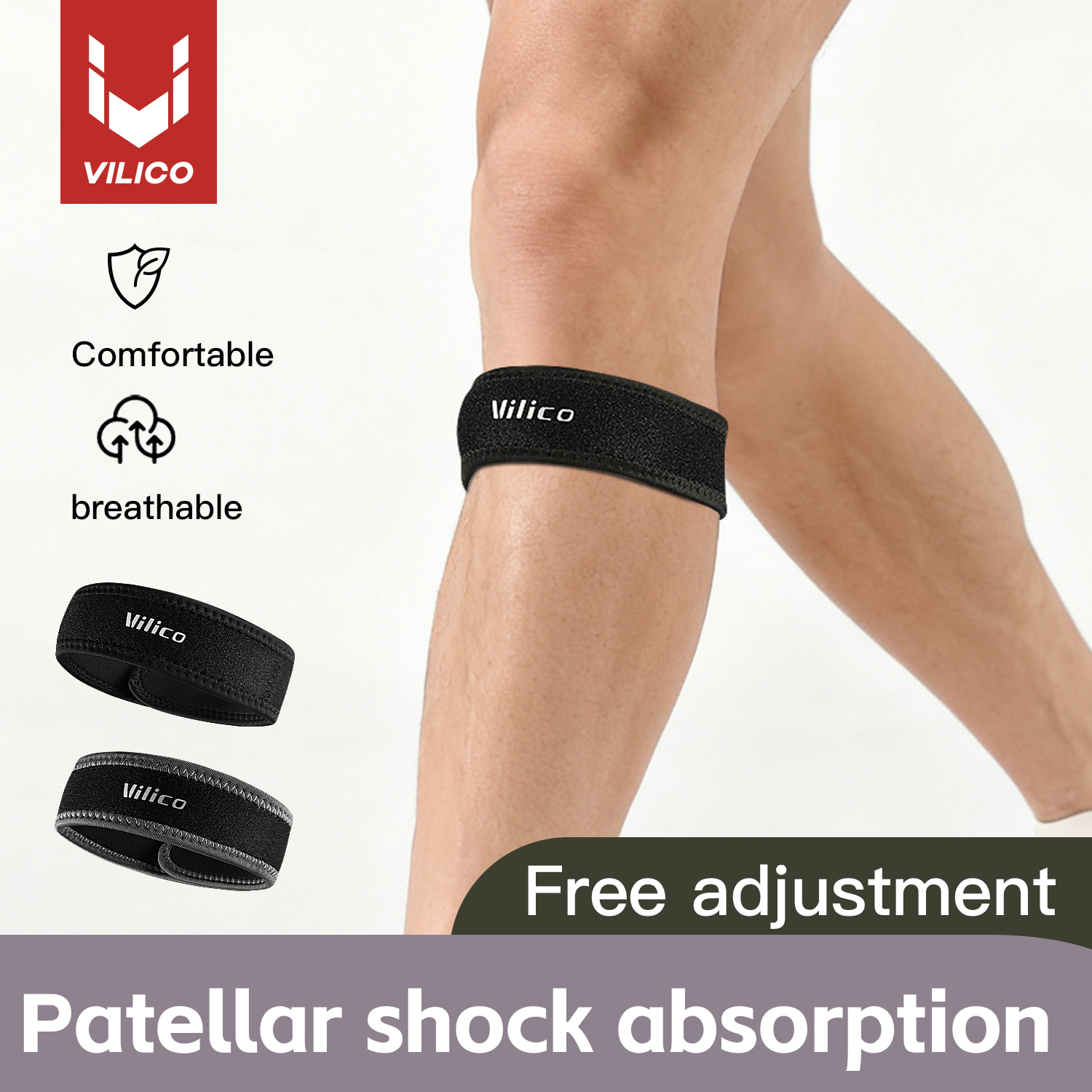 1PC Patella Kneecap Band Silic - Running Gear Essential avis et prix