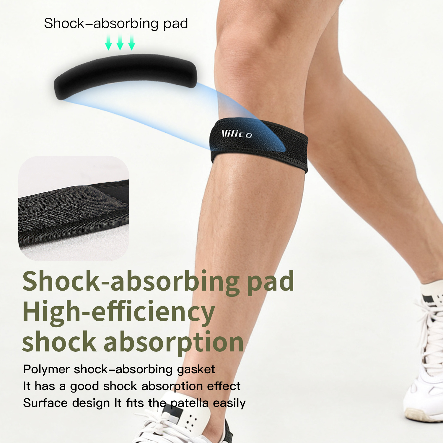 1PC Patella Kneecap Band Silic - Running Gear Essential avis et prix