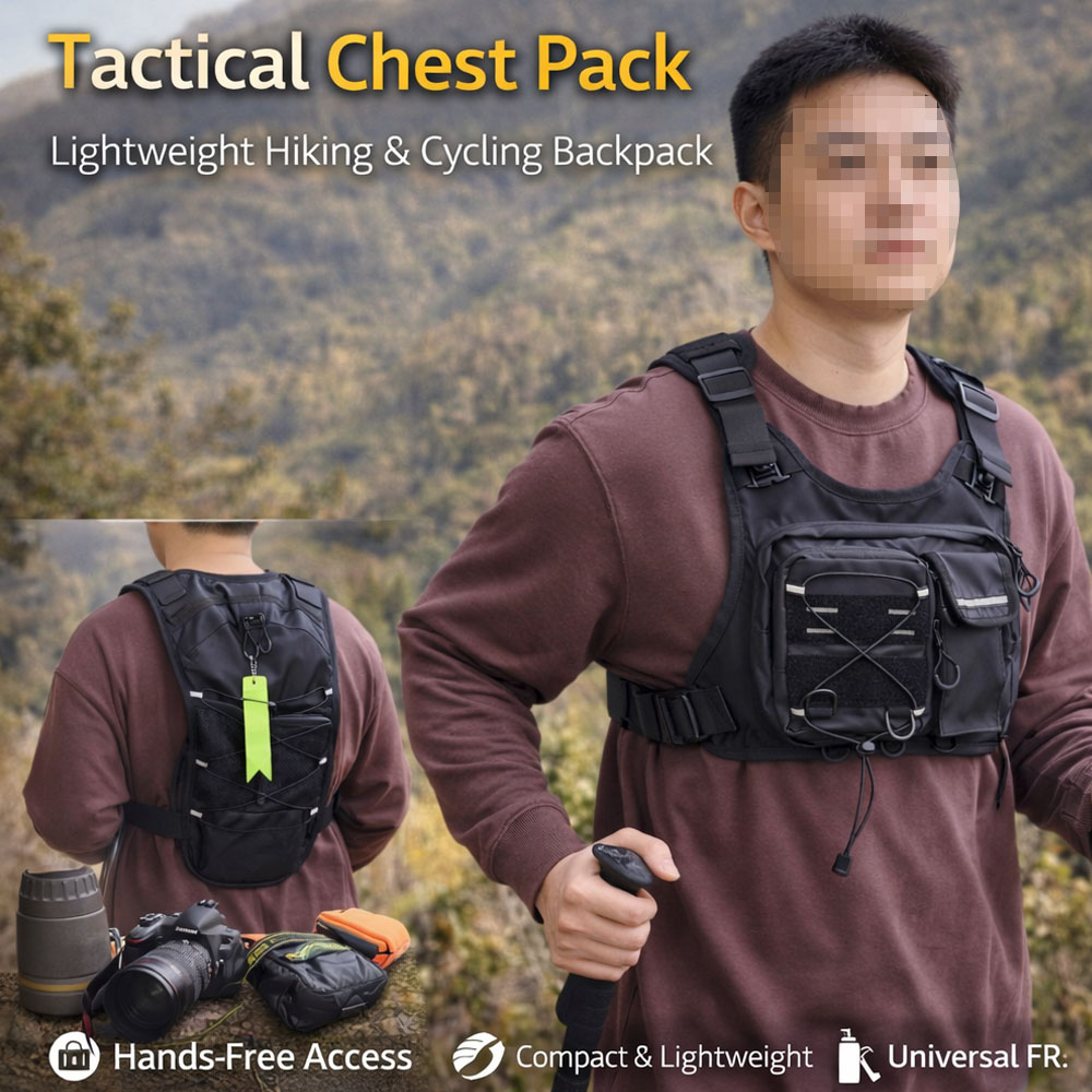 Tactical Vest Chest Bag with 2 - Running Gear Bag For Men avis et prix