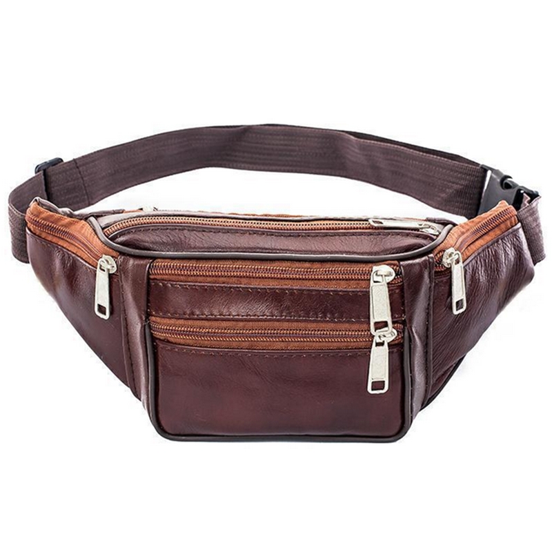Leather Men Waist Chest Bag Th - Running Gear Belt avis et prix